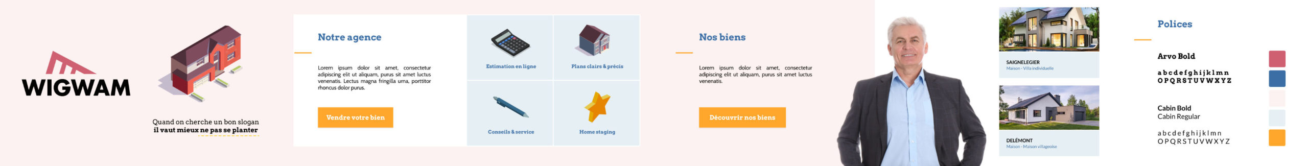 New Slang - Le processus de création de votre site web. Exemple de planche d'ambiance
