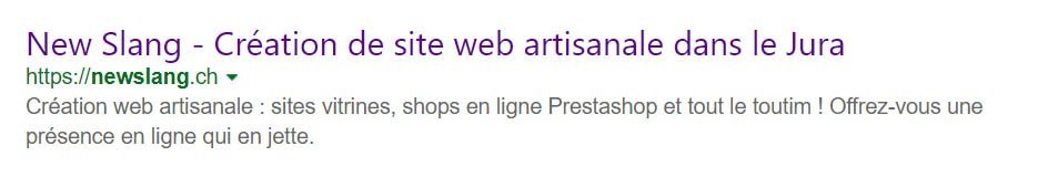 Aperçu d'un résultat de recherche sur Bing