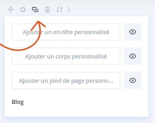 Dupliquer un modèle dans le theme builder