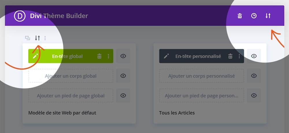 Exporter des éléments depuis le theme builder