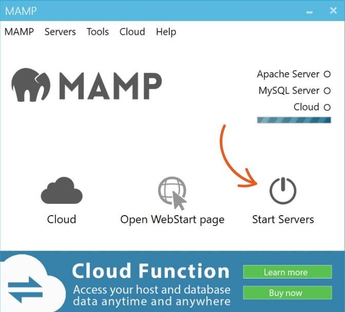 Redémarrez les serveurs Apache et MySQL de MAMP pour recharger la configuration