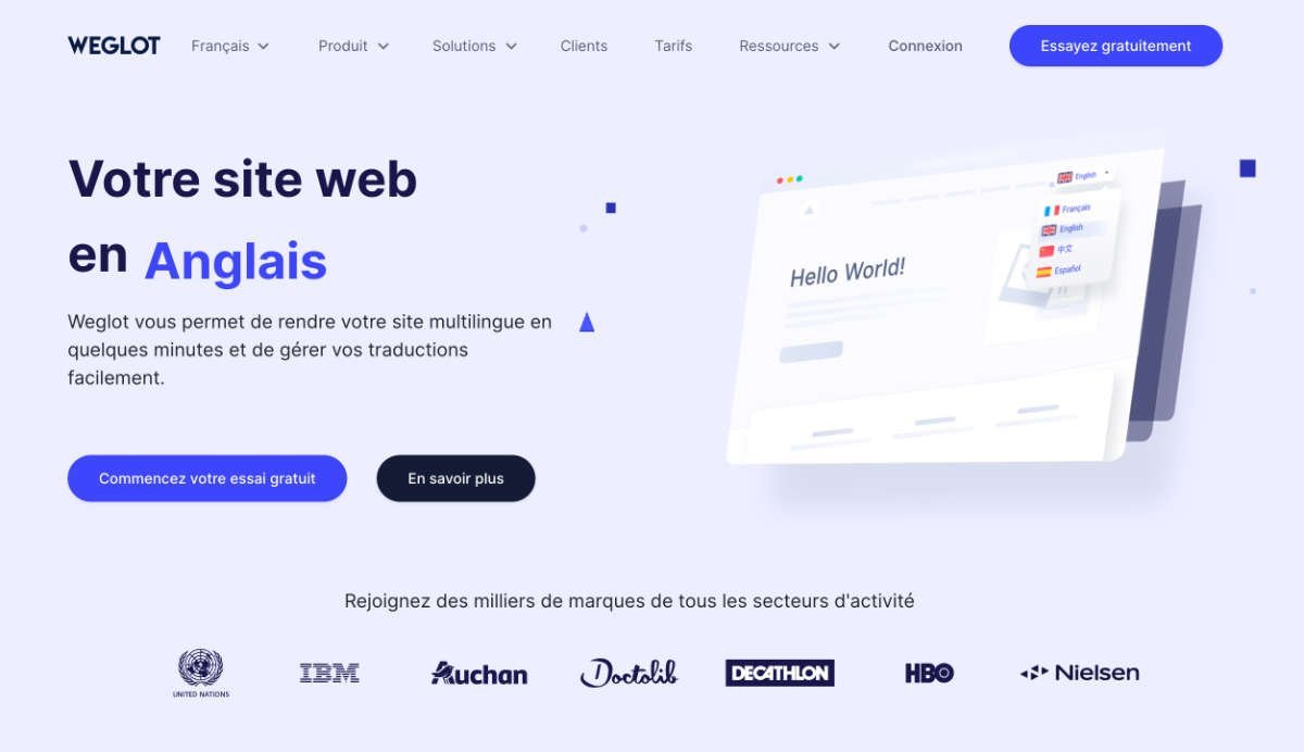 Weglot : Une solution de traduction simple et efficace pour Prestashop